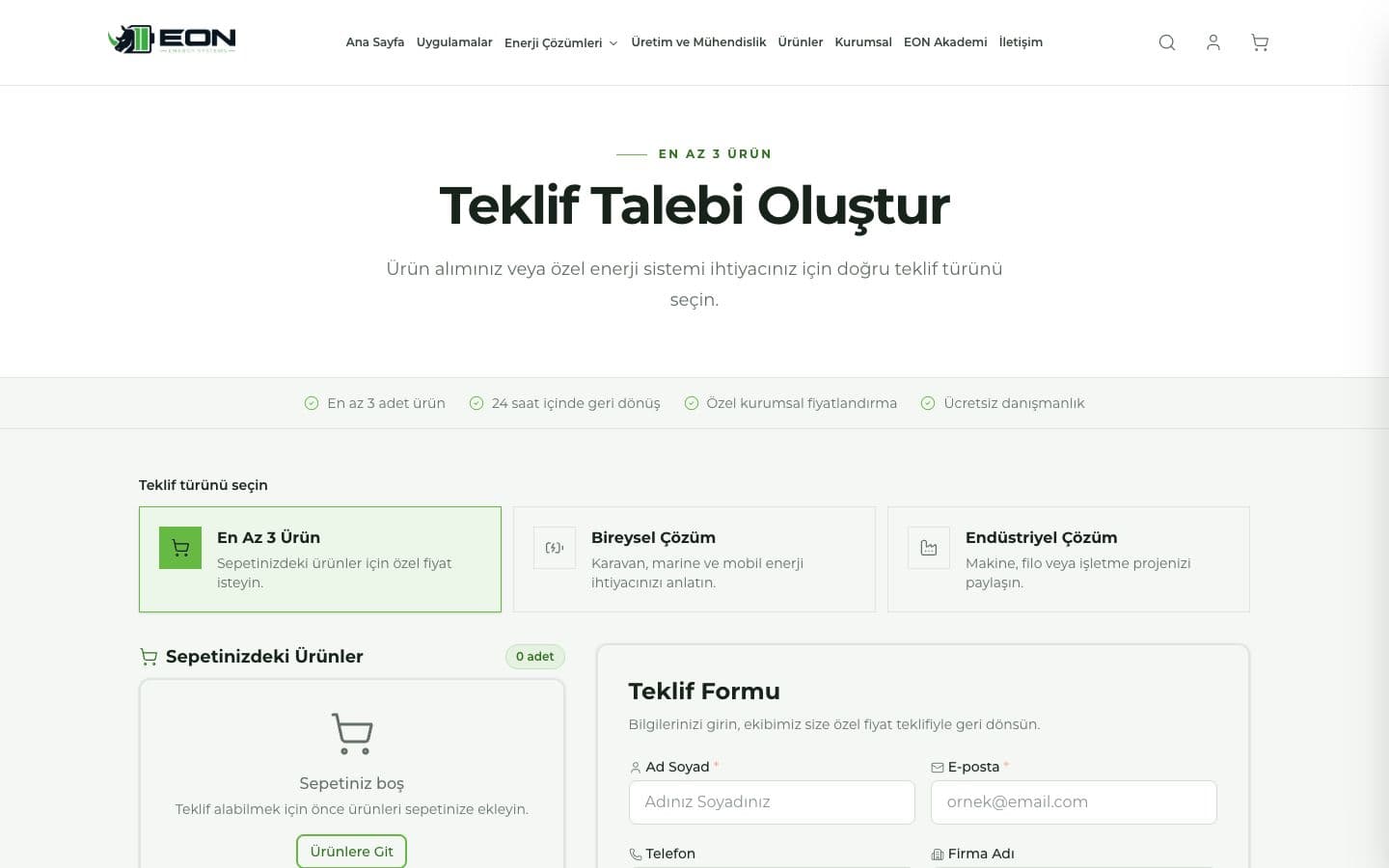 Eon Enerji: Teklif talebi