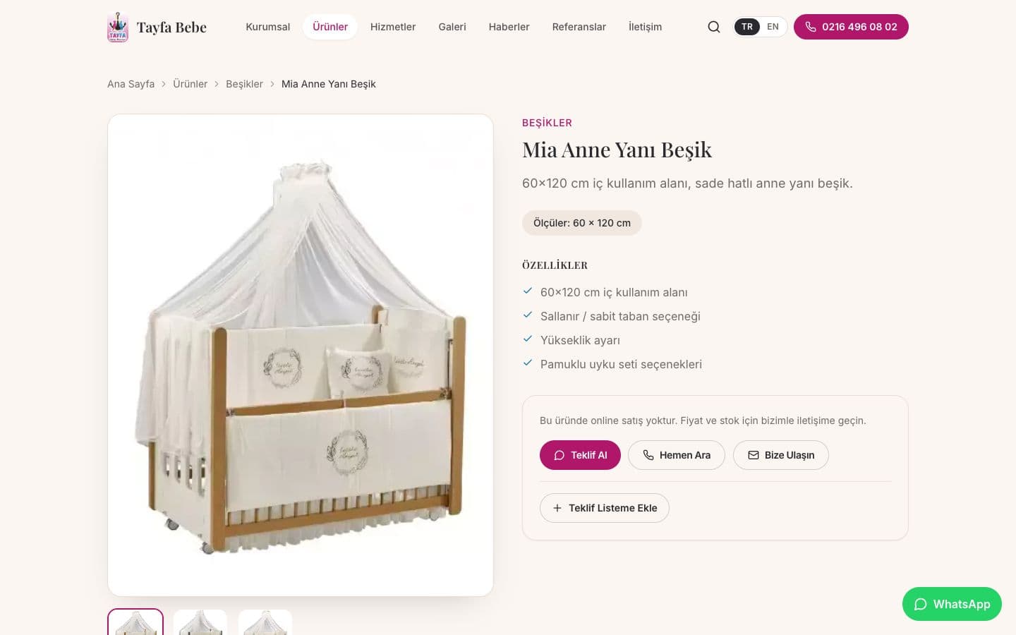 Tayfa Bebe: Ürün detayı