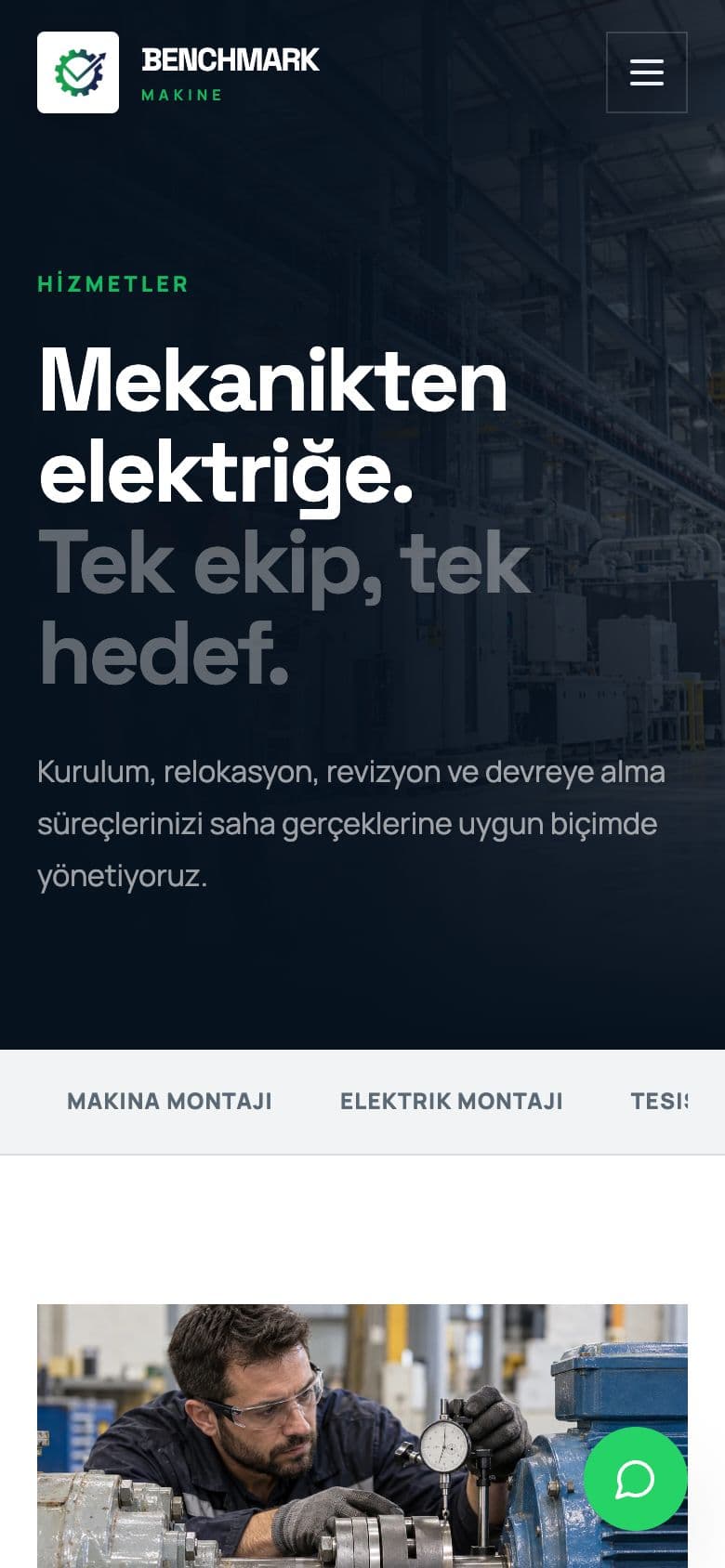 Benchmark Makine mobil: Hizmetler