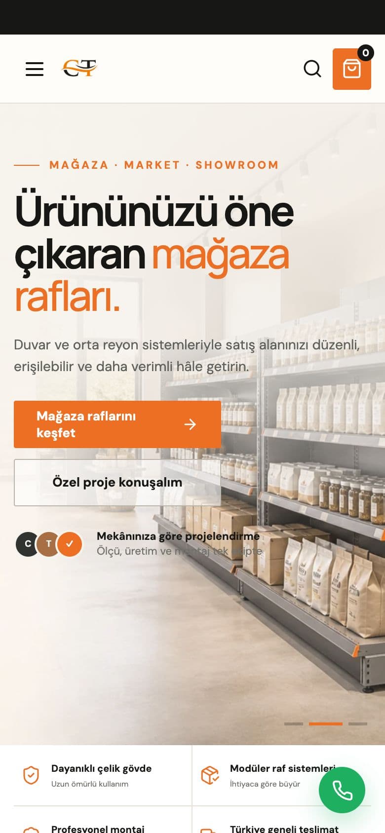 Cemil Tasarım mobil görünümü