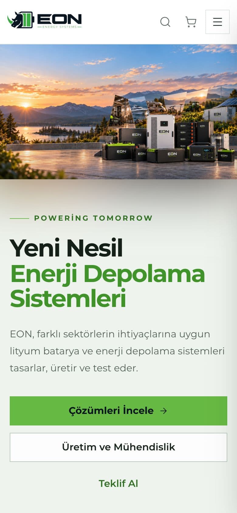 Eon Enerji mobil görünümü