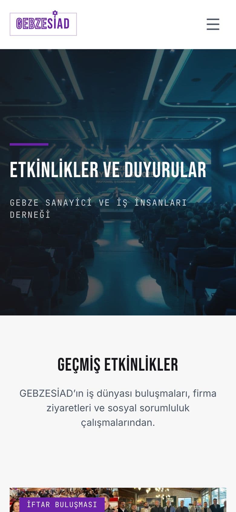 GEBZESİAD mobil: Etkinlikler